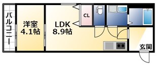 仮称）東大阪市岩田３丁目ＡＰ　Ｆ棟の物件間取画像